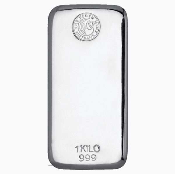 1 Kilo Silver Cast Bar - Perth Mint (New/Old Design)