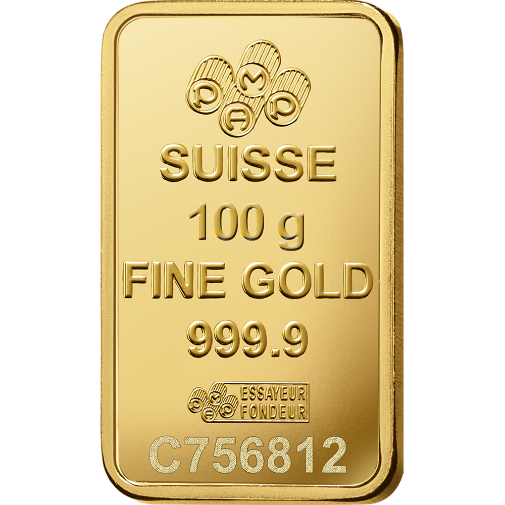 100g Gold Minted Bar PAMP Suisse Fortuna - Image 4