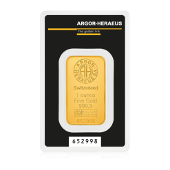 1oz Minted Gold Bar - Argor-Heraeus Classic 999.9