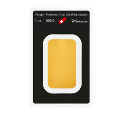 Alternative view of 1oz Minted Gold Bar - Argor-Heraeus Classic 999.9