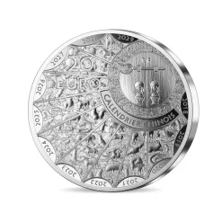 Alternative view of 2024 Year of the dragon 20€ High Relief Silver coin - Paris Mint