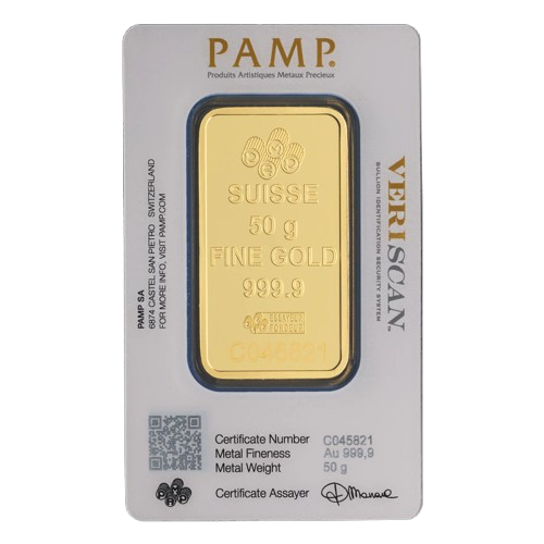 50g Gold Minted Bar PAMP Suisse Fortuna - Image 3