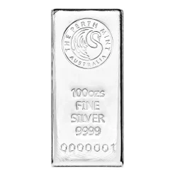 The Perth Mint 100oz Silver Cast Bar